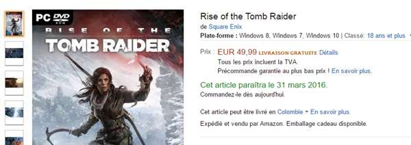 Rise of the Tomb Raider para PC llegaría en enero. Rise of the Tomb Raider para PC llegaría en enero.
