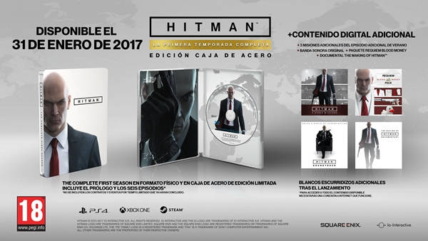 Llegada de Hitman: La Primera Temporada Completa será el 31 de enero Llegada de Hitman: La Primera Temporada Completa será el 31 de enero